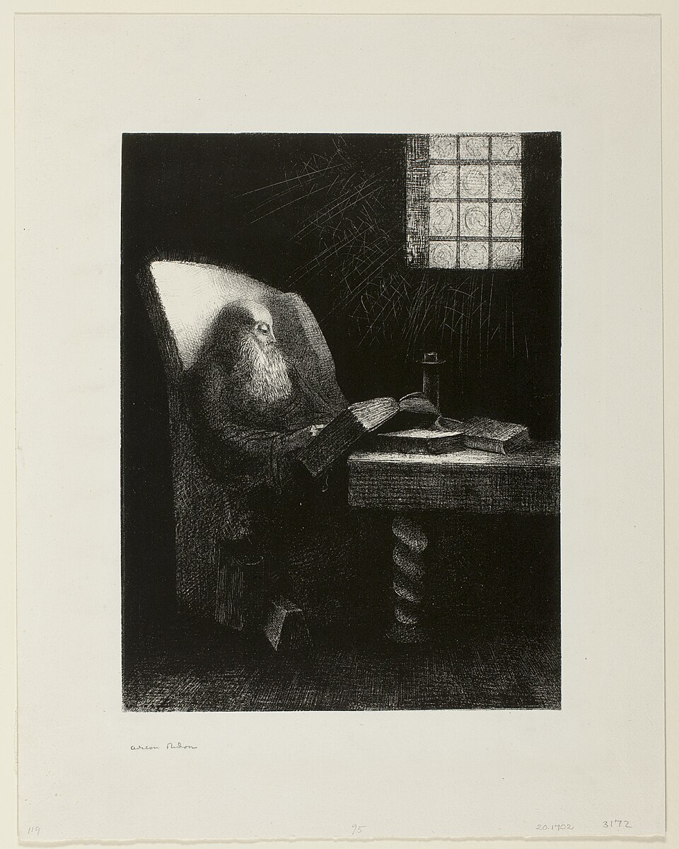 The Reader，Odilon Redon · c. 1840–1916