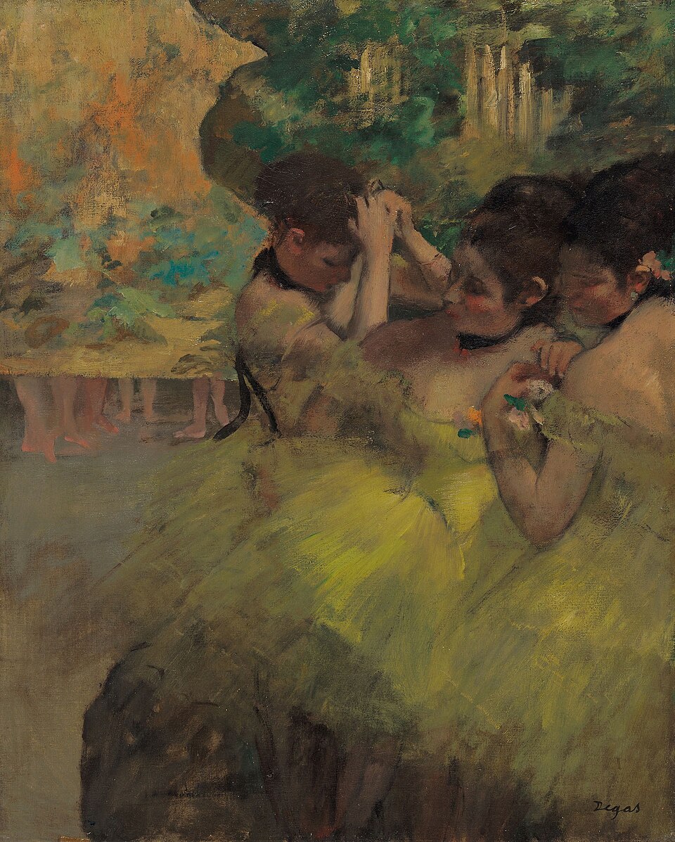 Yellow Dancers (In the Wings)，Edgar Degas · 1874–76